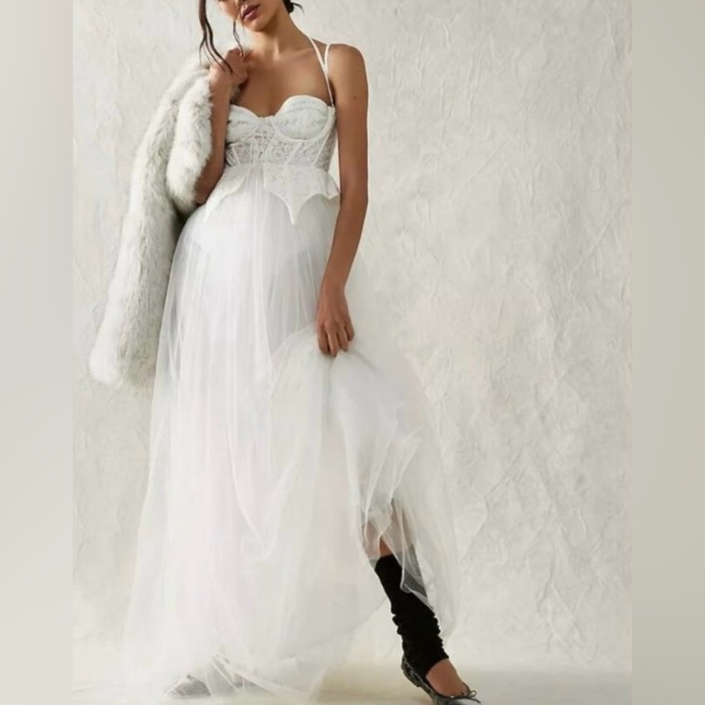 For Love & Lemons Lily Bridal Dress Size S NWT